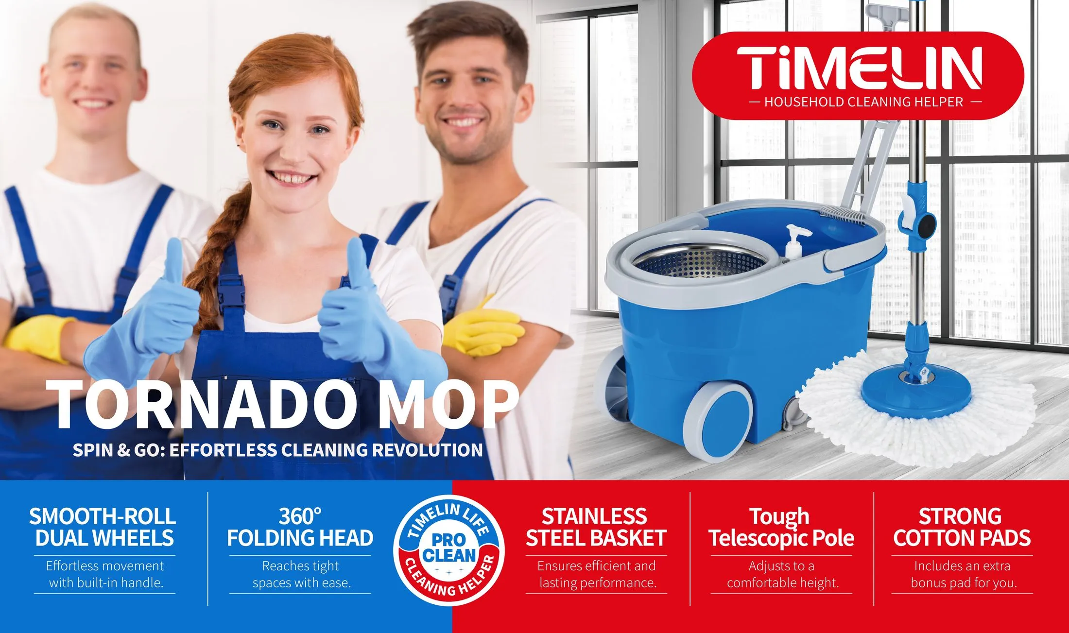 Tornado Mop — TIMELIN signature product poster